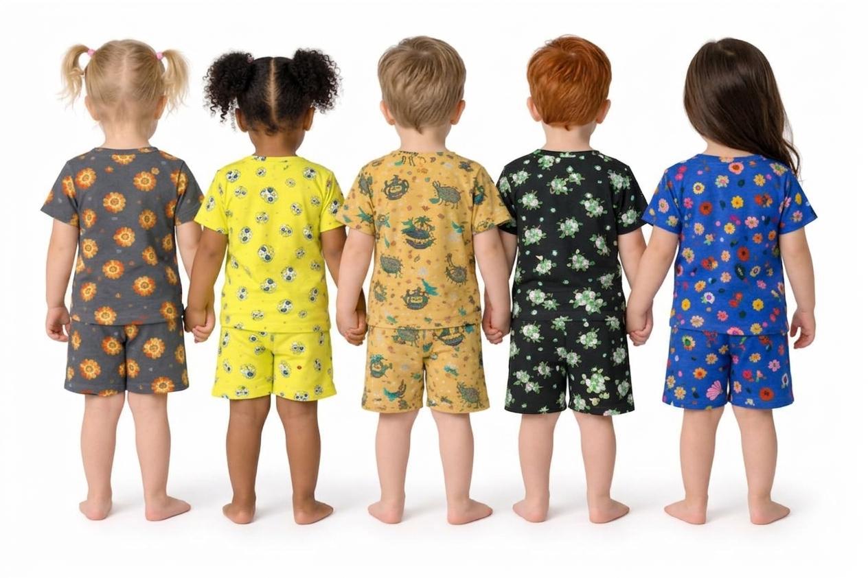 Printed Cotton Kids Matching Set (Combo 3)