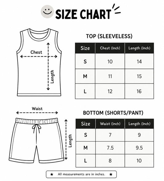 Sleeveless Unisex Plain Full Set (Combo 3)
